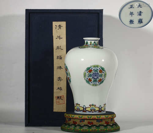 DOUCAI GLAZE MEI VASE