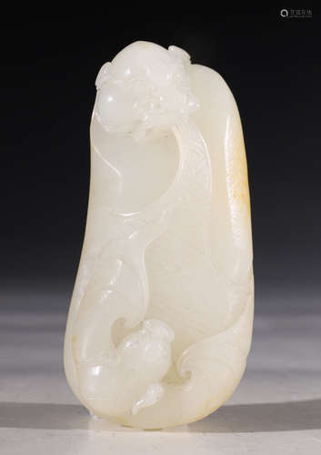 HETIAN JADE SEED CARVED AUSPICIOUS PENDANT