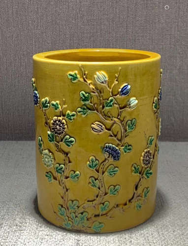 SANCAI GLAZE BRUSH POT