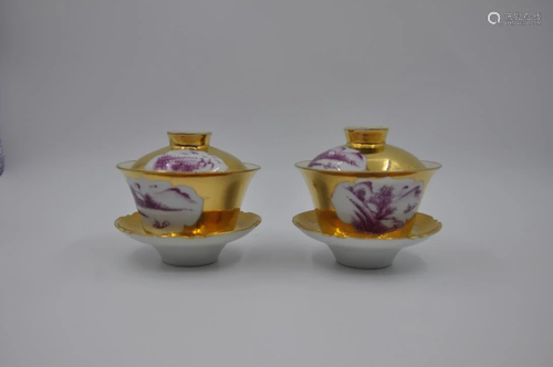 Two sets of exquisite tea sets