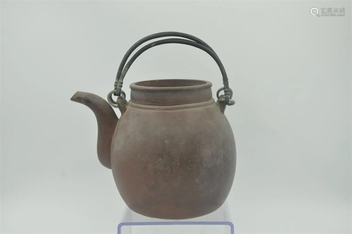 A purple clay teapot