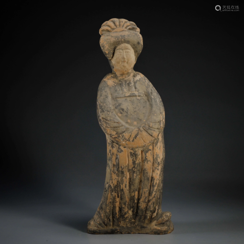 A Pottery Standing Figure Tang Dynasty