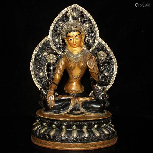 Antique collection Pure brass with backlight Sakyamuni