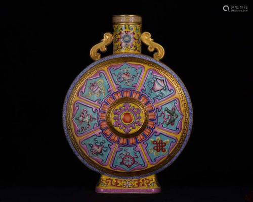 Qing Dynasty Qianlong imperial multicolored enamel