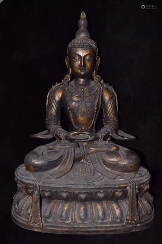 Fine copper Tara from the old collection of the Qing