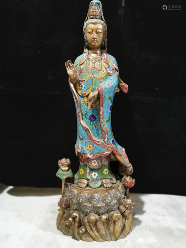 The old collection of the Qing Dynasty cloisonne lotus