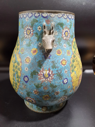 Cloisonne deer statue, exquisitely collected during the