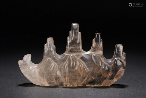 A CHINESE MOUNTAIN SHAPED CRYSTAL BUSH REST