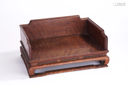 A CHINESE HARDWOOD SCHOLAR TABLE STAND