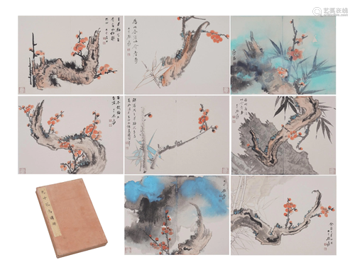 A CHINESE PAINTING ALBUM OF FLOWERS