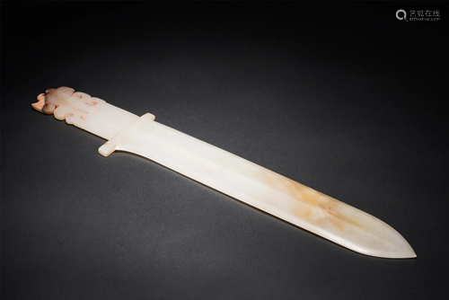 A CHINESE JADE SWORD