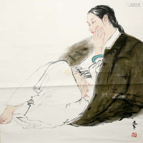 Chinese Painting Of Figures - He Jiaying