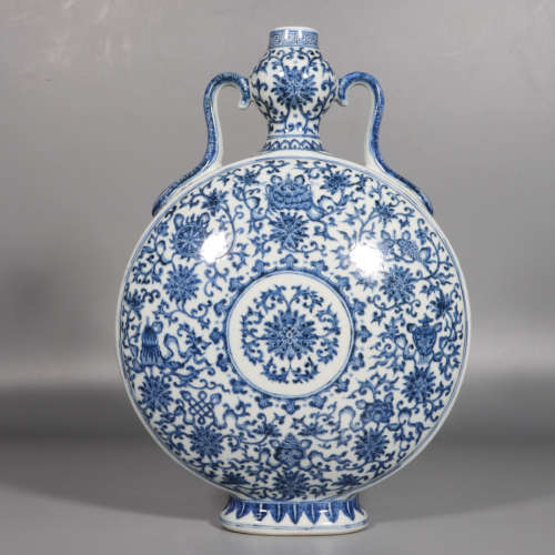 Chinese Qing Dynasty Qianlong Blue And White 