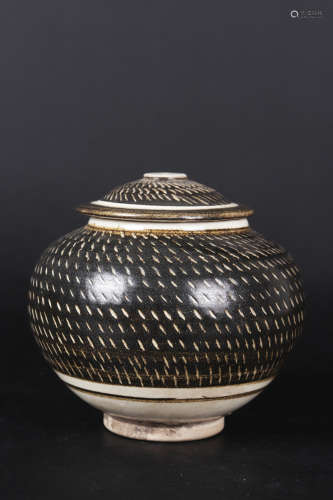 Chinese Black Glazed Porcelain Pot