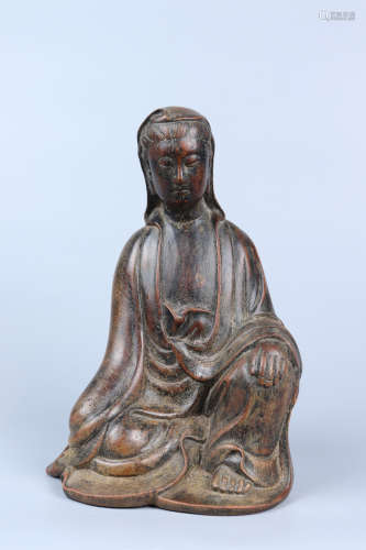 Chinese Agarwood Carving Figure Statue