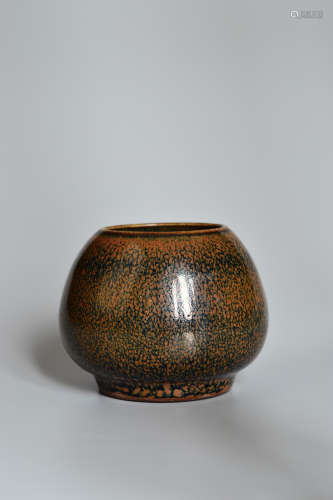 Chinese Black Glazed Porcelain Jar