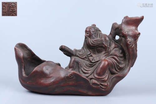 Chinese Agarwood Carving Figures Statue