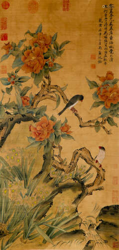 Chinese Painting Of Flowers And Birds - Shen Quan