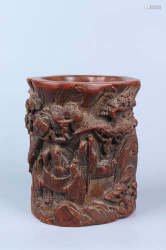 Chinese Agarwood Brush Pot