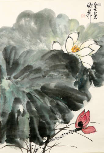 Chinese Painting Of Lotus - Xie Zhiliu