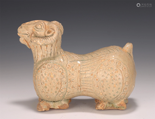 A CHINESE YUE-TYPE PORCELAIN GOAT