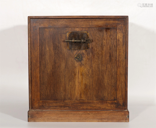 A CHINESE HUANGHUALI WOOD MEDICINE CHEST