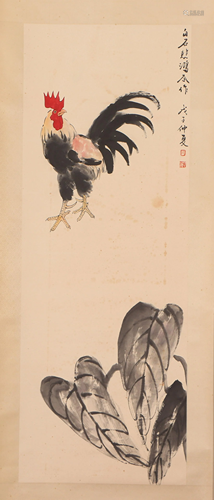 A CHINESE PAINTING OF ROOSTER