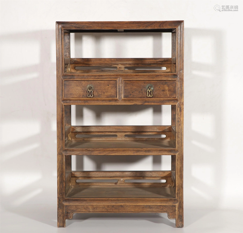 A CHINESE HUANGHUALI WOOD BOOK SHELF