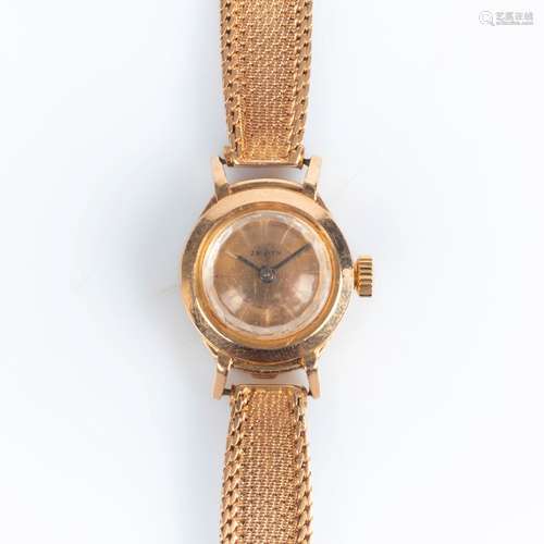 ZENITH. Bracelet-montre de dame en or rose, mouvement mécani...