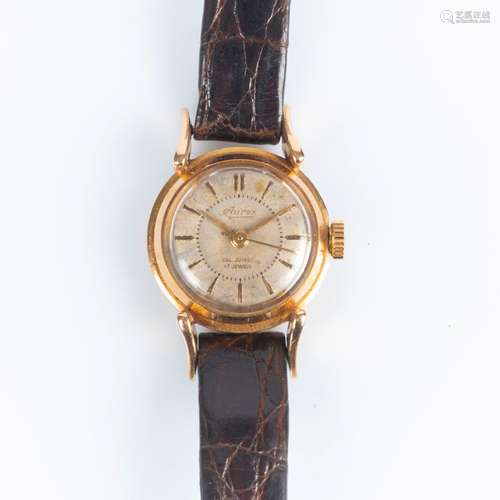 Bracelet-montre de dame en or, le cadran rond signé AUREX, m...