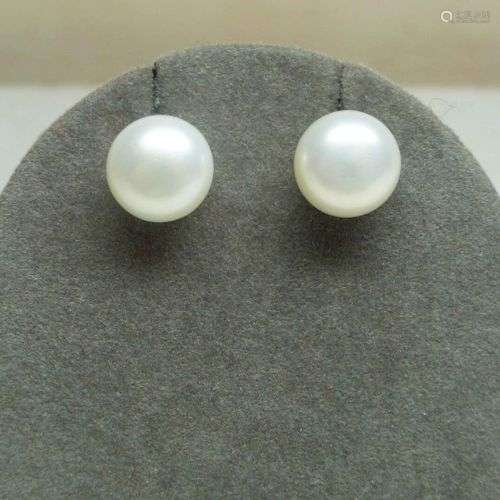 Paire de boucles d'oreilles en perles de culture naturelles ...