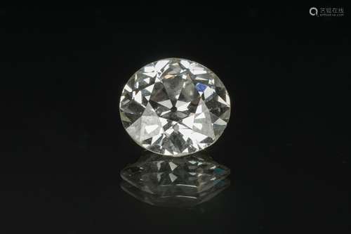 Diamant rond taille ancienne pesant env. 2,70 ct. (diam. 9,1...