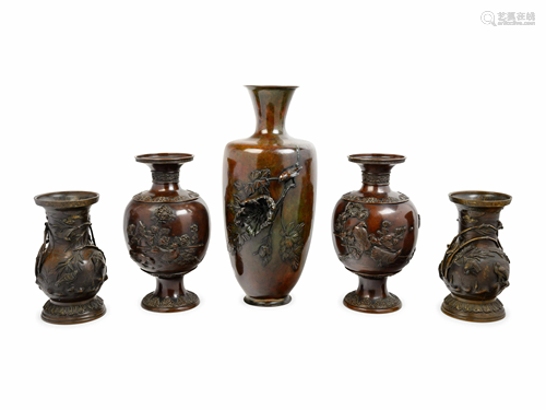 11 Japanese Bronze Vessels