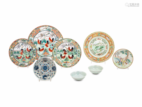 Eight Chinese Porcelain Plates