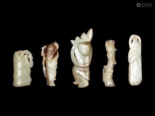 Five Chinese Jade Pendants