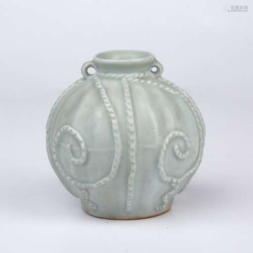 Miniature Qingbai vase Chinese, Yuan dynasty decorated with ...