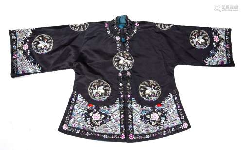 Two embroidered jackets Chinese, 20th Century decorated to t...