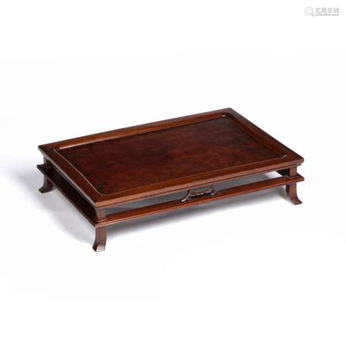 Hardwood opium table type stand Chinese of rectangular form,...
