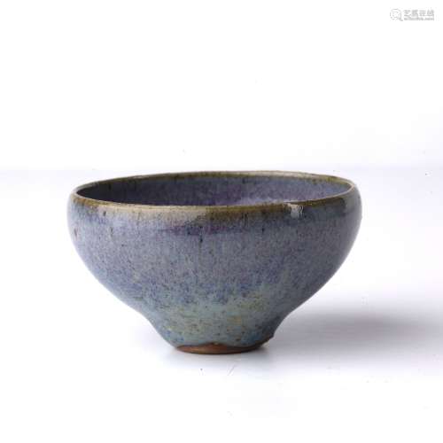 Miniature junyao bowl Chinese of conical form with a speckle...