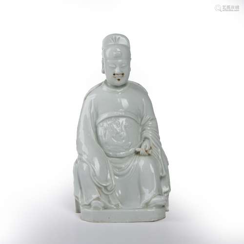Blanc de chine seated scholar Chinese, 18th/19th Century the...