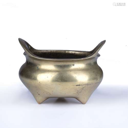 Brass tripod censer Chinese, 17th/18th Century of typical fo...