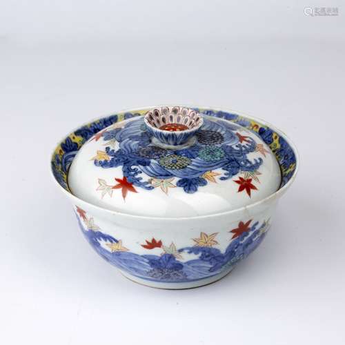 Nabeshima style bowl and cover Japanese, 19th Century decora...