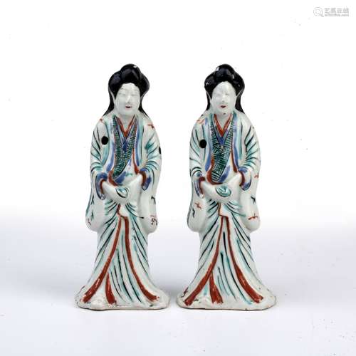 Pair of Arita figures of Bijin Japanese, Edo period late 17t...