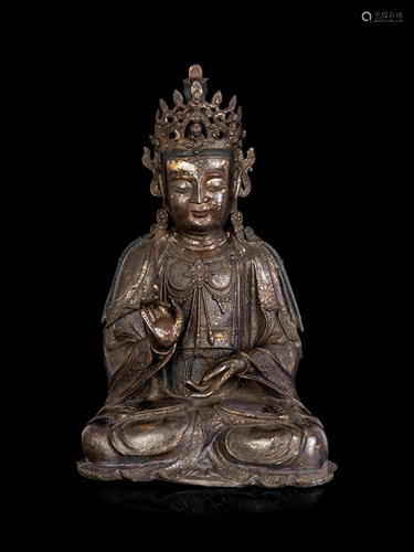 A Chinese Bronze Guanyin