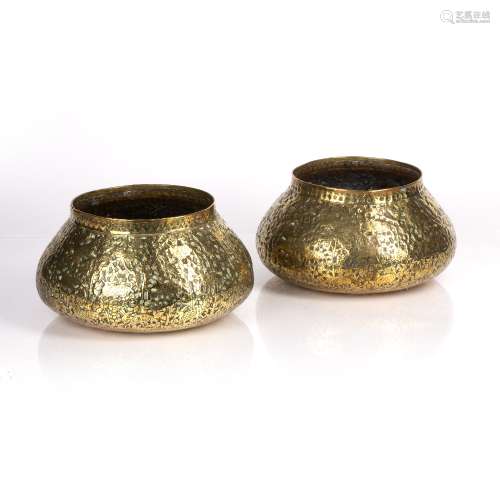 Pair of engraved brass bowls Indian, early 20th Century deco...