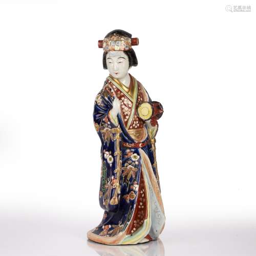 Standing Arita model geisha Japanese, late 19th Century the ...