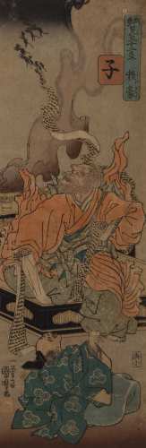 Utugawa Kuniyoshi (1797-1861) Collection of seven Japanese w...