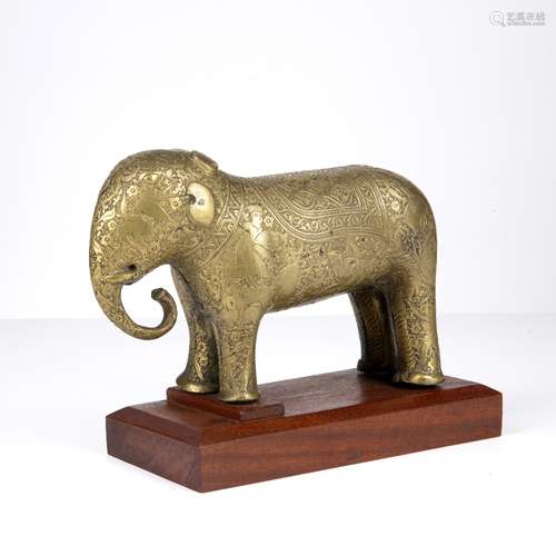 Safavid style bronze model of an elephant Iran, 18th Century...