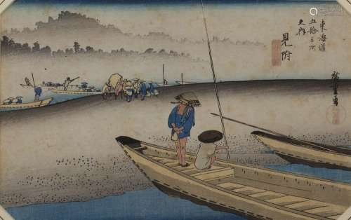Ando Hiroshige (1797-1858) '53 stations of the Tokaido Road,...