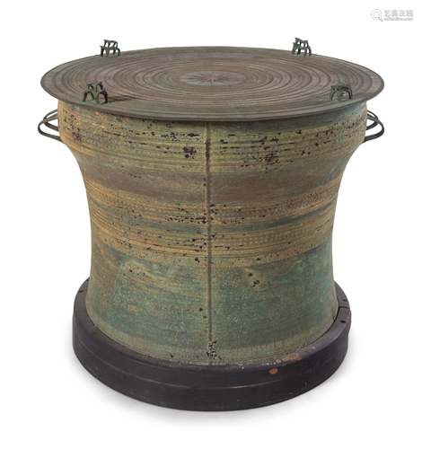 A Southeast Asian Bronze Rain Drum